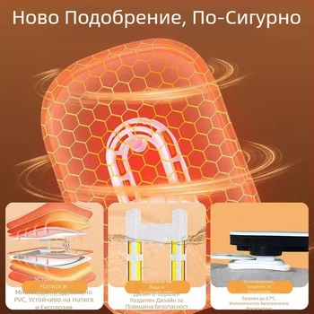 Нова удължена презареждаща електрическа бутилка за гореща вода, нагревател за ръце, топлинна подложка с защита от експлозия
