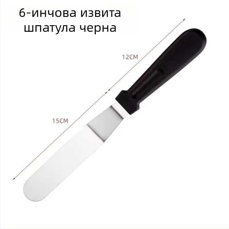 Двустранна шпатула от неръждаема стомана за торти — изглаждане, изваждане от форми, шпатула за крем и уред за печене