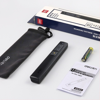 Deli 2802 писалка за превъртане на страници, PPT дистанционно, лазерна проекторна писалка, електронен учителски указател, USB мултимедия за обучение