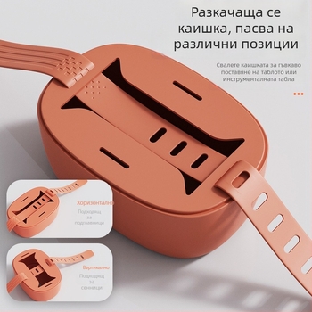 Креативна автомобилна кутия за салфетки — висяща силиконова кутия за салфетки за централна конзола и подлакътник, за съхранение на салфетки.