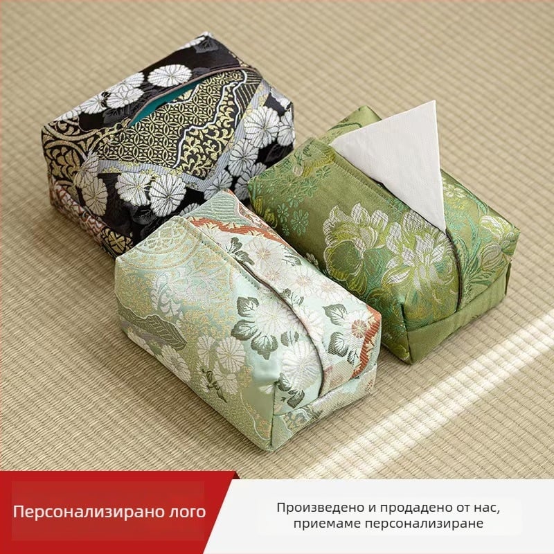 Бродирана кутия за хартиени кърпички за дома, хол – минималистично съхранение за салфетки, аксесоари за китайска чайна церемения