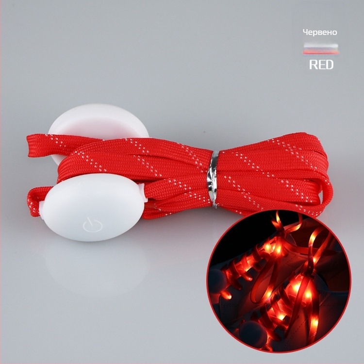 Le Tao LED цветни светещи връзки за обувки, неонови найлонови за деца, 8-мо поколение