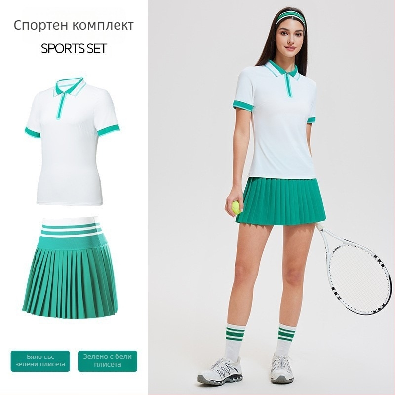Лятна женска голф тениска, дишаща и стягаща, подходяща за фитнес и бягане