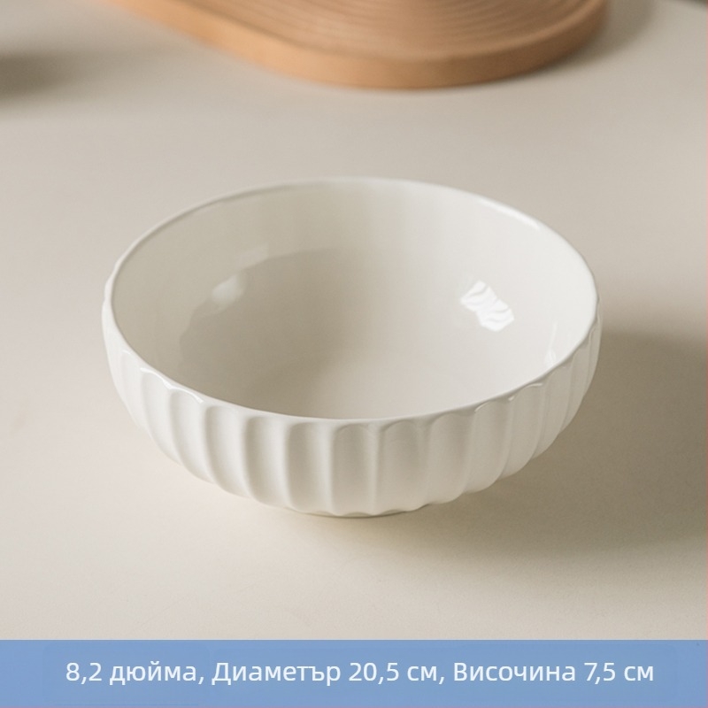 Купа за супа с голям капацитет за домашна употреба, голяма керамична купа за риба със кисело зеле, купа за супа с парчета риба, специална чиния за сервиране
