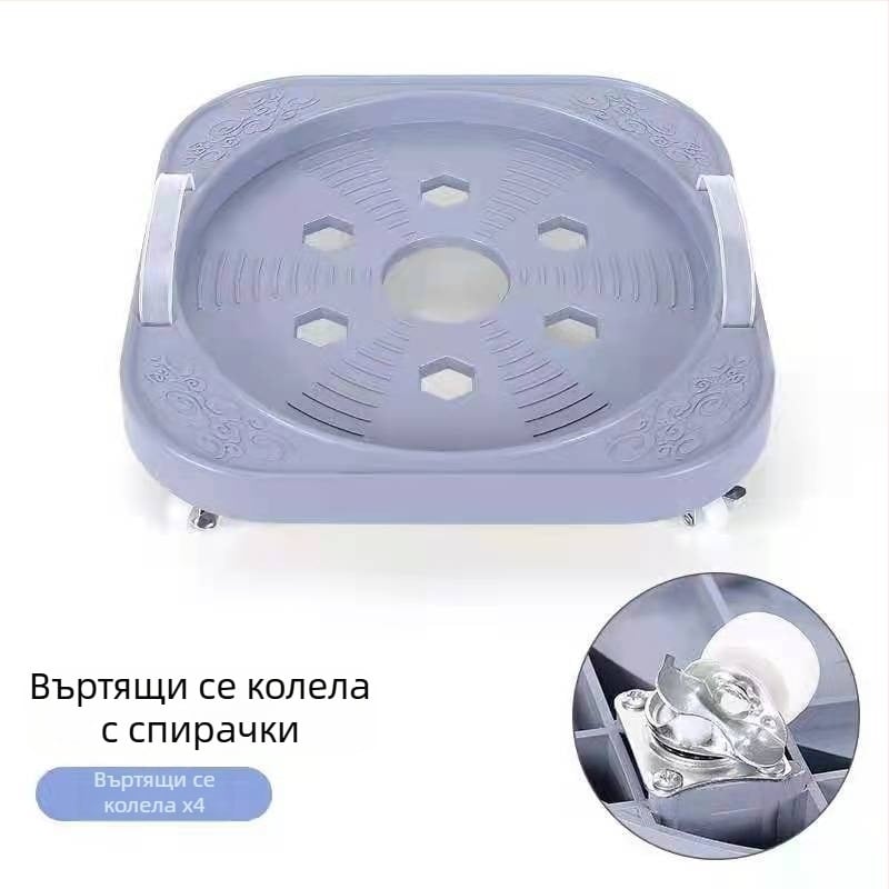 Пластмасов кухненски рафт с колела, нордичен стил — мобилна поставка за газови бутилки, кофи за вода и вази