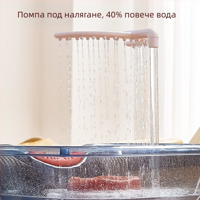 Домашен басейн за измиване на коса с голям капацитет, U-образен душ, водна циркулация и нагряване, за миене на коса докато лежите в леглото.