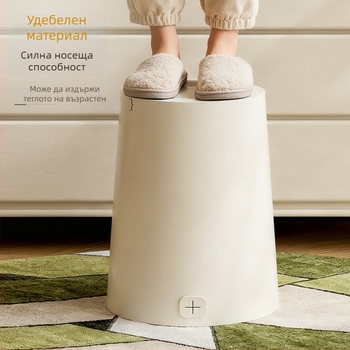 Кош за отпадъци за дома, голям капацитет, без капак, кръгъл, пластмасов, 12 л, за баня, кухня и дневна