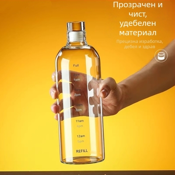 Високоборосиликатна стъклена бутилка за напитки — запечатана, за алкохол и чайно масло, хранително качество, обеми 300/500/750/1000 ml