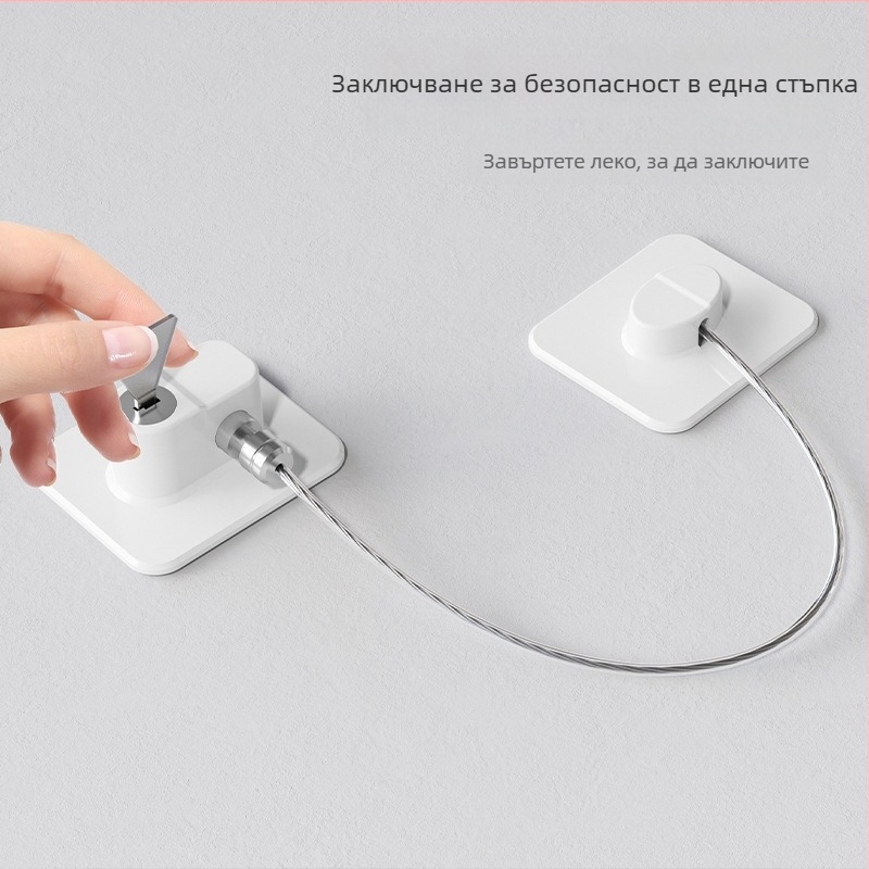 Кодово заключване за чекмеджета и шкафове — без пробиване, детски предпазен механизъм, антищипване за хладилник и врати/прозорци