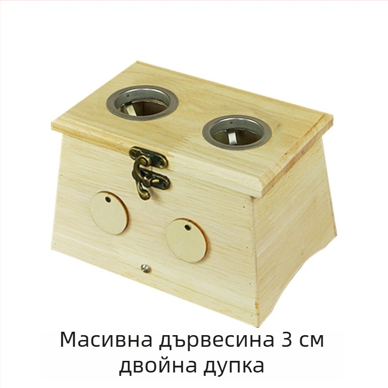 Yaoyibao Дървена кутия за моксибустация с контрол на температурата, рогова закопчалка, големи и малки размери, преносима кутия за моксибустация и устройство за гръб