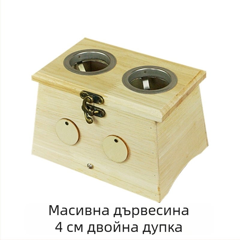 Yaoyibao Дървена кутия за моксибустация с контрол на температурата, рогова закопчалка, големи и малки размери, преносима кутия за моксибустация и устройство за гръб