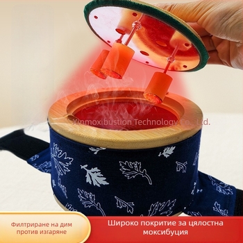 Дървена кутия за моксибуция, преносимо бездимно устройство за домашна употреба, универсално за цялото тяло, с заменяем филтър за дим