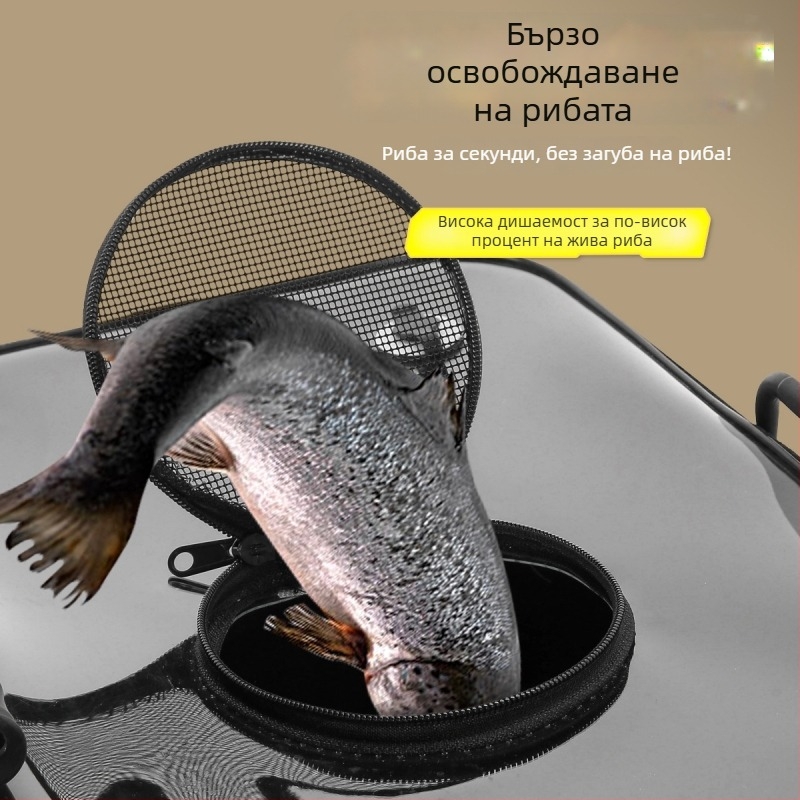 Преносима кофа за живи риби за риболов, мултифункционален външен контейнер за риболов с голям капацитет