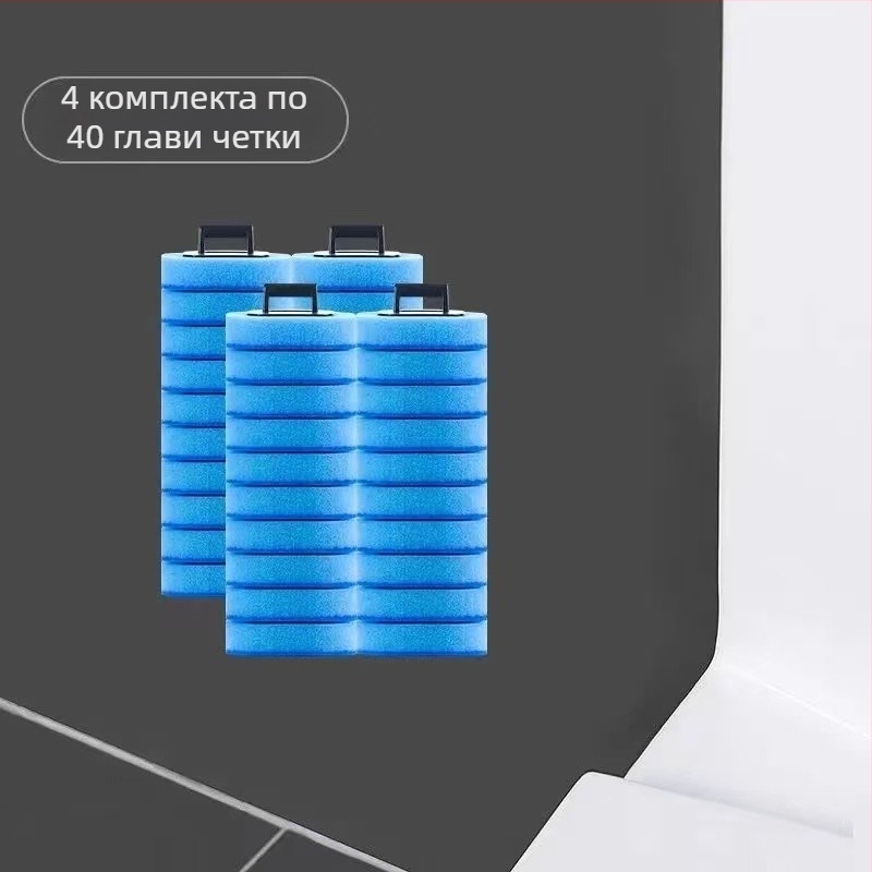 Еднократна четка за тоалетна за домашна употреба, стенен монтаж, почистване на труднодостъпни ъгли
