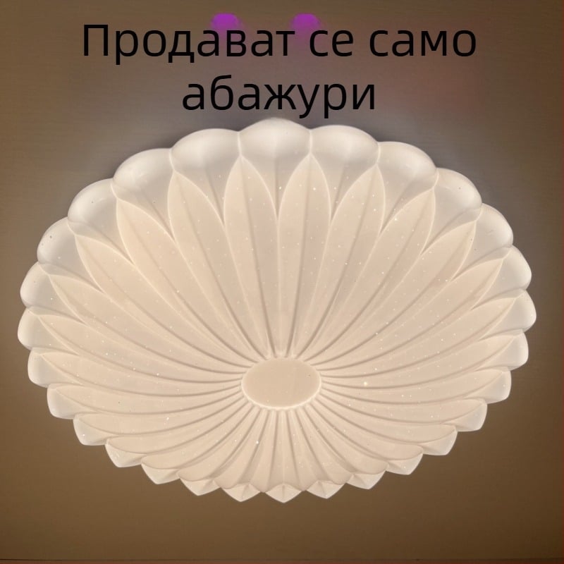 Корпус за абажур с акрилна плоча, универсално таванно LED осветление, кръгло за спалня, пластмасов прозрачен панел
