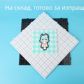104 части набор за мъниста: дъска за мъниста 2.6 мм, DIY фюжън, дълги игли, термоустойчива кутия за съхранение, комплект за игра