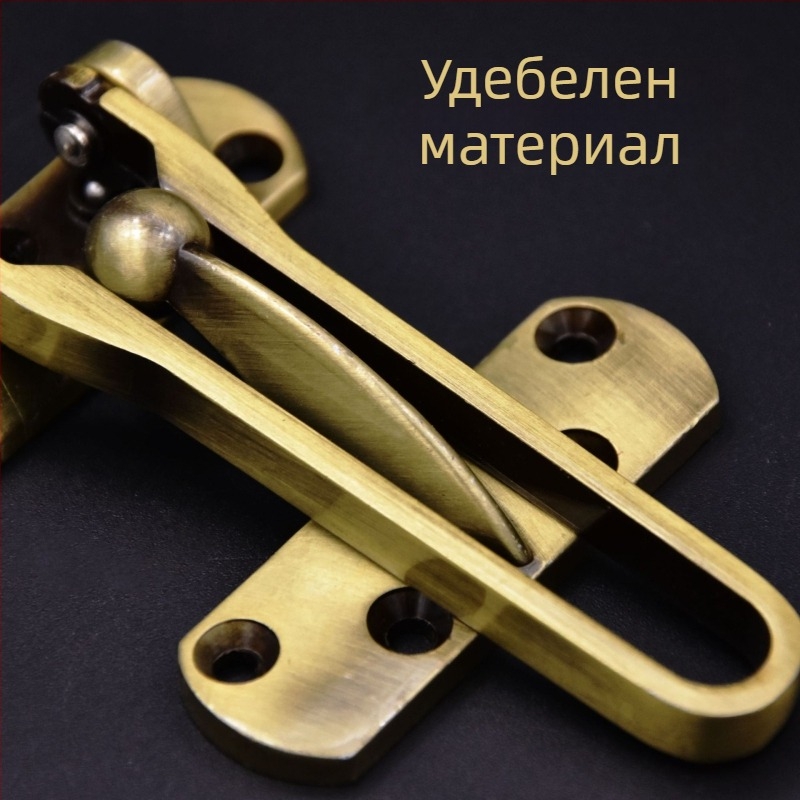 Удебелена защитна верига за врата с антикрадба и болт — неръждаема стомана, модерен минималистичен стил
