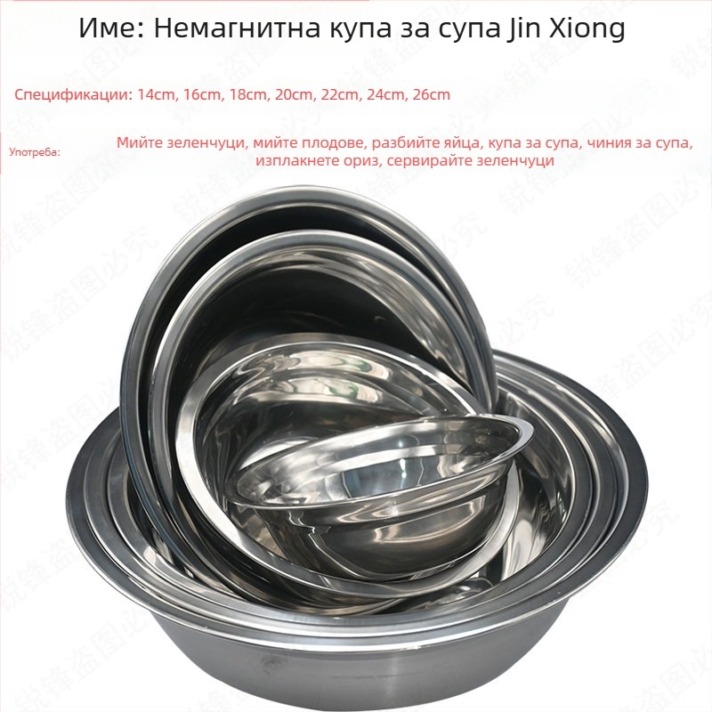 Безмагнитна мултиразмерна супова тенджера, кръгла кухненска посуда за готвене