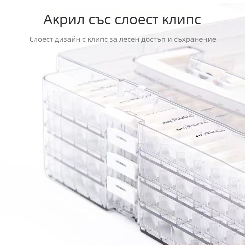 Кутия за съхранение на акрилни маркери за настолен плот, голям капацитет, преносима с множество отделения