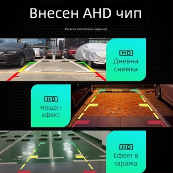 Автомобилен видеорегистратор с 170° широкоъгълна леща и задна камера за обратно виждане, 1080P