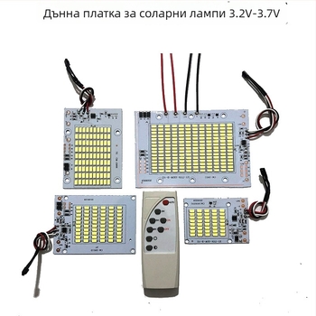 6V слънчев LED панел за осветление — монтажен комплект с 3,2V източник за прожектор и 3,7V интегриран 5054 LED чип