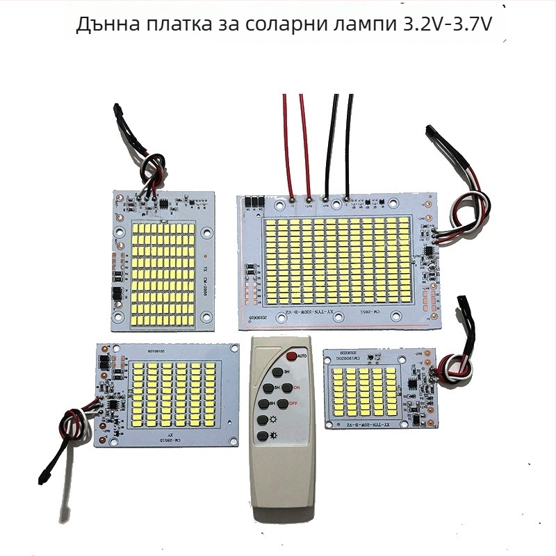 6V слънчев LED панел за осветление — монтажен комплект с 3,2V източник за прожектор и 3,7V интегриран 5054 LED чип