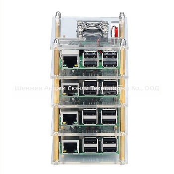 Универсална акрилна кутия за Raspberry Pi 3B/4B, многоплаткова конструкция за дънни платки и стекове, 4 слоя експериментален клъстер