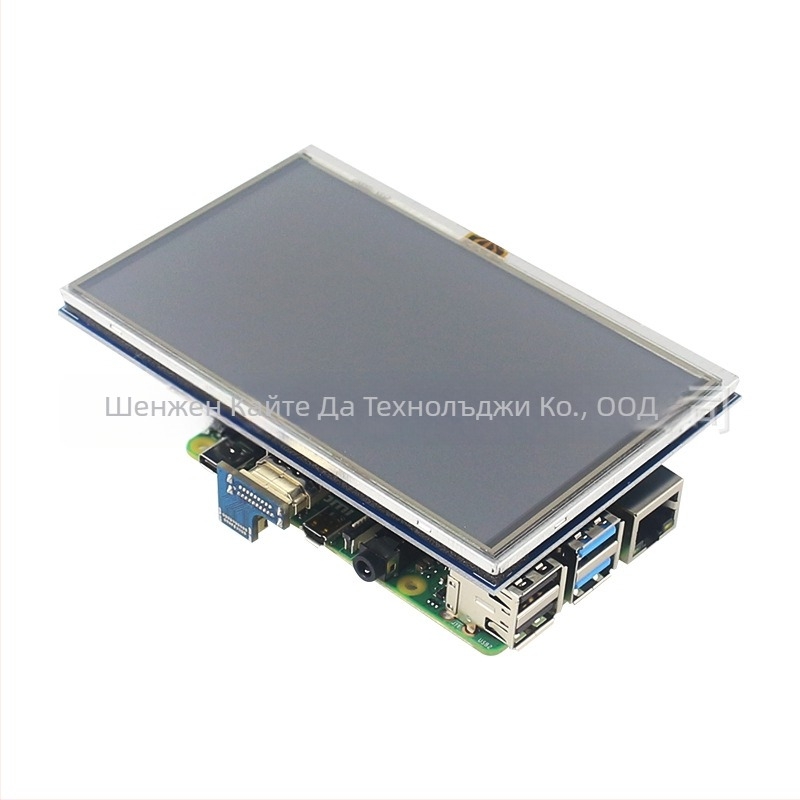 5-инчов сензорен LCD дисплей за Raspberry Pi, HDMI адаптер, съвместим с Raspberry Pi 4B/3B+/3B