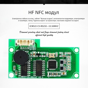 RFID/NFC модул за четене на карти с RS232 или TTL интерфейс, вграден четец за високочестотни карти