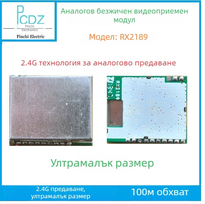 2.4G Аналогов видеоприемателен модул, безжичен приемник за видео, модел RX2189