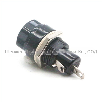 Държач за предпазител Bakelite R3-26, 10 A, 250 V, 5×20 мм, за измервателни прибори, Европейски стандарт