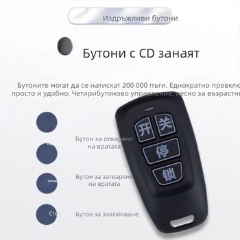Електрическо дистанционно за врати Qisheng за телескопичен турникет — копие на ключове, 433/430 MHz