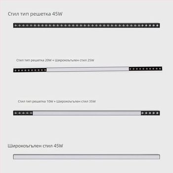 LED дълга лента висяща лампа за конферентни зали, работни станции, маси за хранене и чай, антиблясък защита за очите