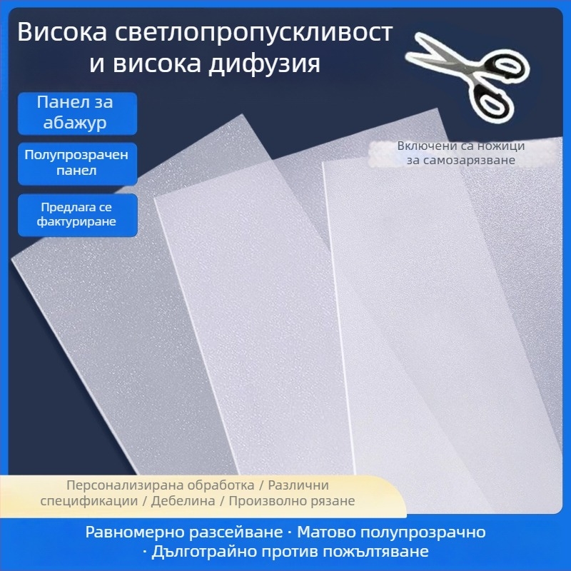 LED акрилен таванен панел за осветление с антизаслепяващо покритие и дифузна пластина за меко осветление