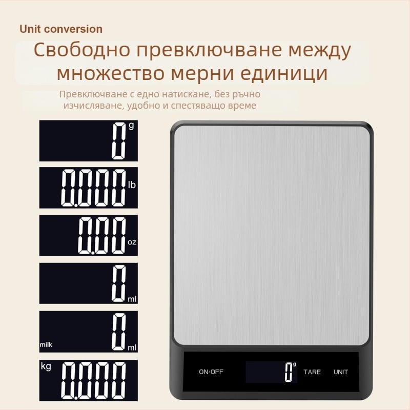 Електронна кухненска везна за търговски цели, диапазон 5 г–15 кг, модел K-26