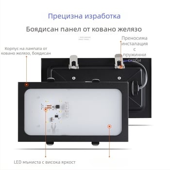 LED таванна лампа с решетка, вградена, черна, квадратна двойна глава downlight, 15x15 см решетка, корпус 10x20 см