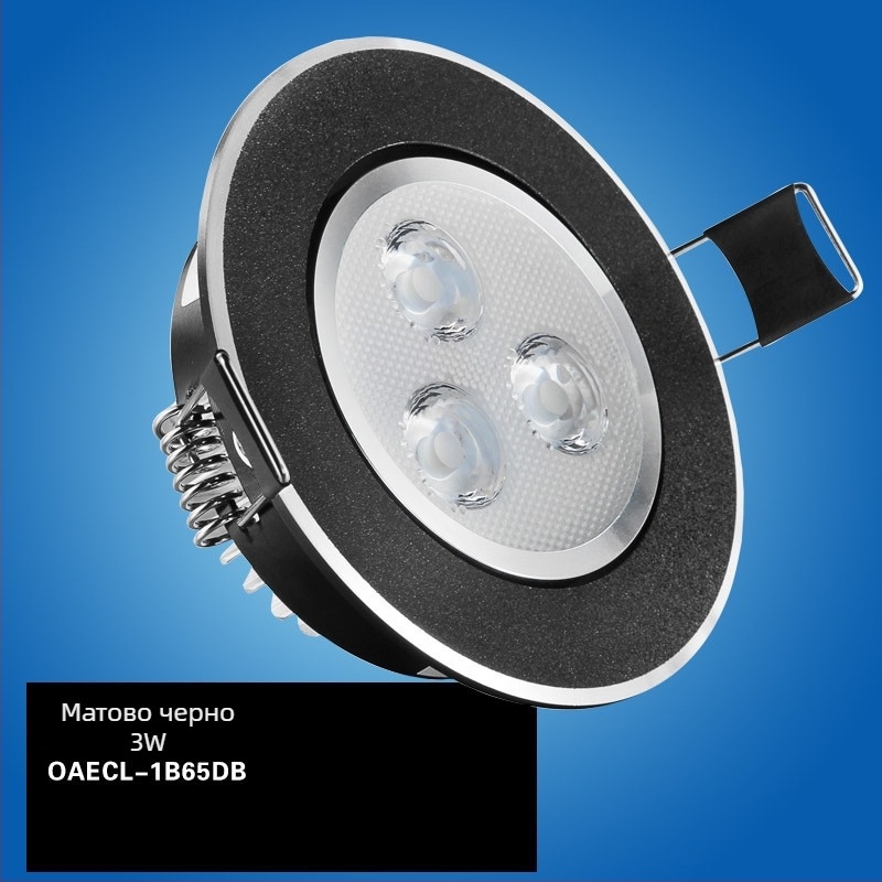 2026 LED вградена таванна светлина, цилиндричен downlight, 3W/5W/7.5W, трицветна димируема светлина за дневна
