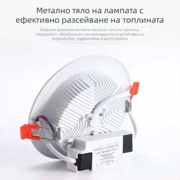 LED downlight с ултра-дебела конструкция, 2,5-инчов, 3W/5W/7W, интегриран висококачествен осветител за стена и таван с антизамъгляващ прожектор