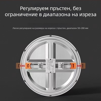 Ултратънко регулируемо вградно LED панелно осветление за таван, идеално за коридор