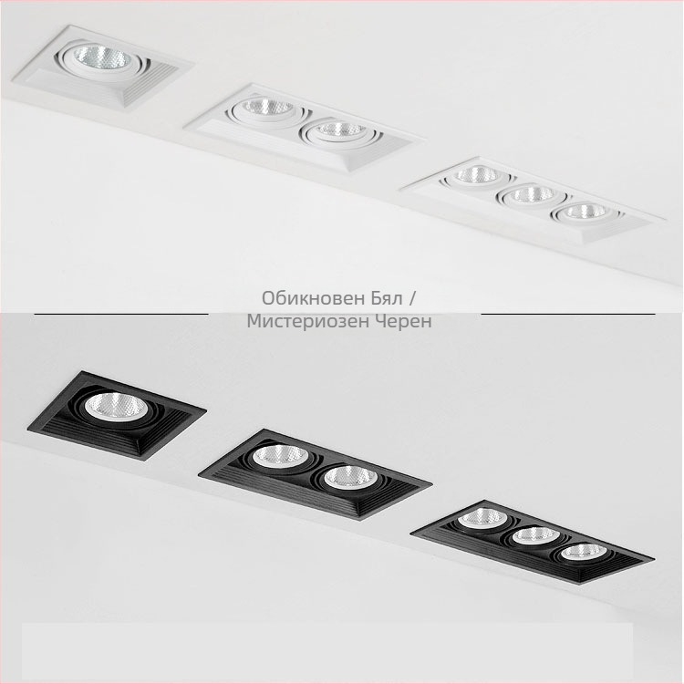 LED вградена AR111 светлина с COB, решетъчна светлина, 12W/15W, за магазин за облекло, едноглавна или двуглавна таванна светлина