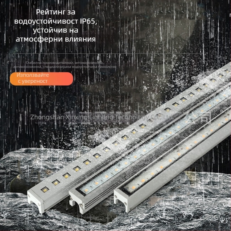 24V Външни водоустойчиви LED линейни светлини за вила – многоцветни контурни светлини за фасада