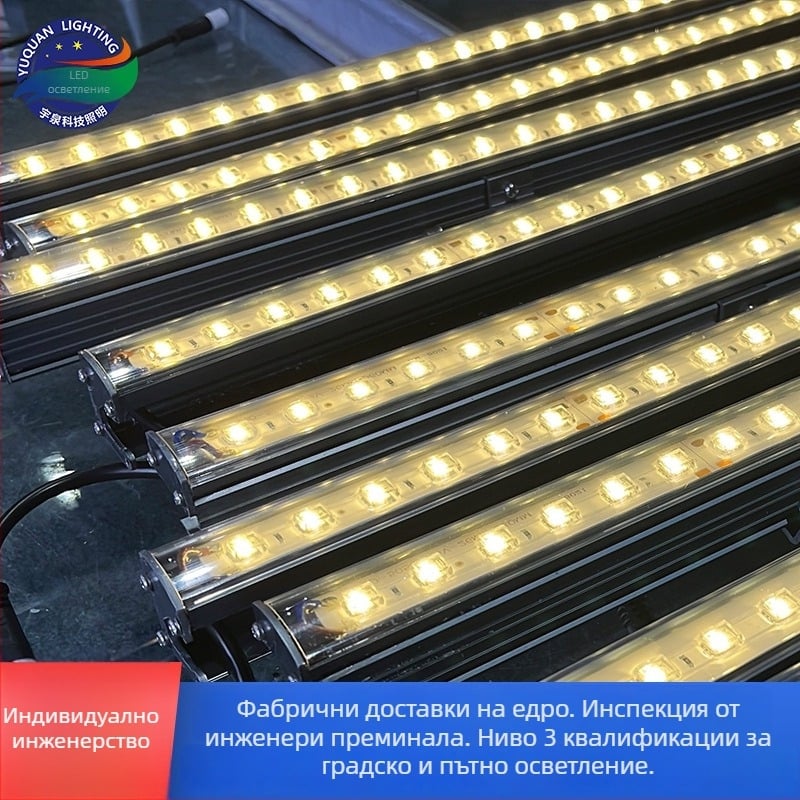 LED линейна светлина с ниско напрежение, отливан алуминий, за външно осветление на хотели, мостове и сгради