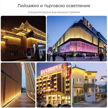 LED ниско напрежение RGB осветител за миене на фасади, 24W, външен водоустойчив линейно осветление за фасада, цветно