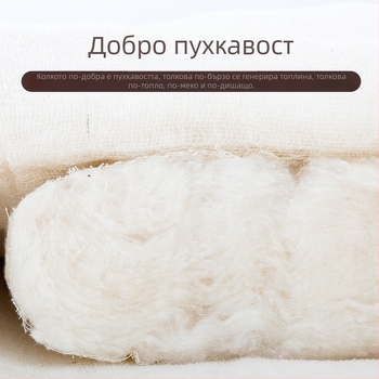 Памучно одеяло с пълнеж 100% памук; размери единично и двойно; четирисезонно одеяло за общежитие с варианти за лято прохлада, пролет/есен топлина и зимна дебелина.