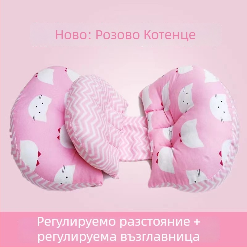 Многофункционална U-образна възглавница за опора на талията и корема при странично спане