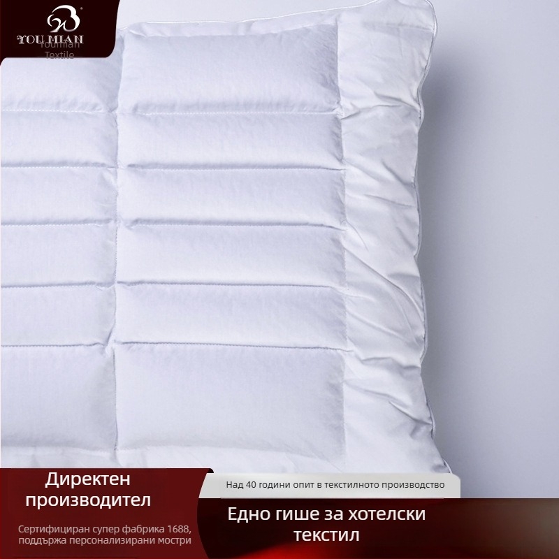 Възглавница с елда и памучно-ленен калъф - квадратна, 15-20 cm, 0.55-1.0 kg