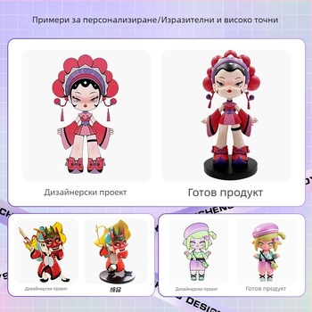 Персонализирани модерни карикатурни фигури в кутия с тайна, настолни декорации от смола и PVC, фирмен талисман