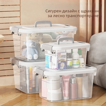 Автомобилен органайзер за дрехи, играчки и закуски с капак – преносима кутия за съхранение