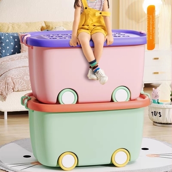 Good helper Многофункционална кутия за съхранение с колела за играчки, дрехи за бебета и книги