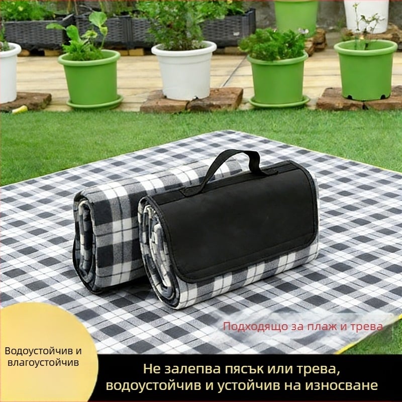 Външна влагоустойчива подложка за къмпинг и палатка, удебелена настилка, сгъваема водоустойчива пикникова подложка с противохлъзващо покритие